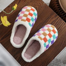 Load image into Gallery viewer, We Belong Together Colorful Plaid Slippers