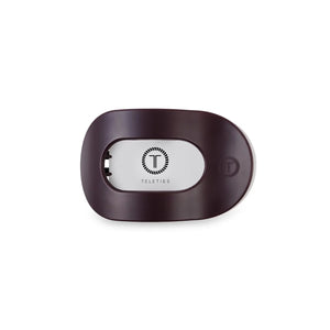 Teleties Small Flat Round Clip Burgundy Bliss