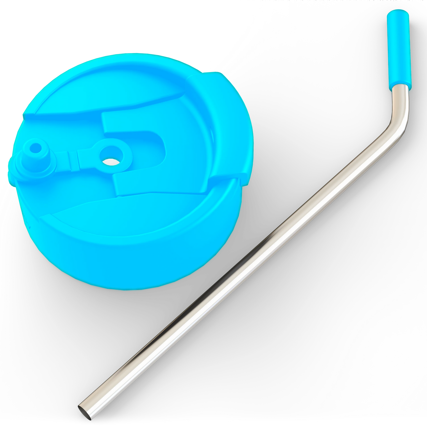 Frost Buddy Universal Buddy Drinking Lid w/ Straw Aqua