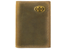 Load image into Gallery viewer, Vintage Tan Brass Mississippi State Trifold Wallet