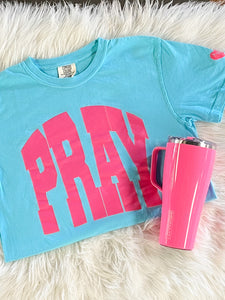 The Addyson Nicole Company Pray Big SS Tee Lagoon