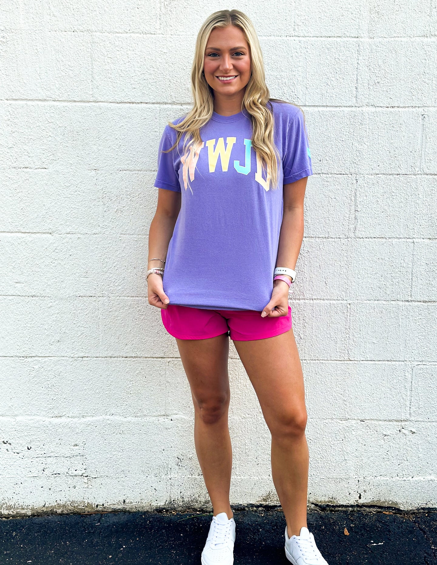 The Addyson Nicole Company WWJD SS Tee Violet