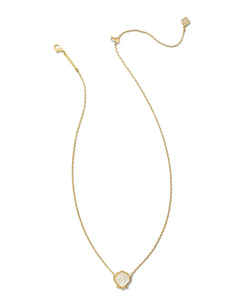 Kendra Scott Brynne Gold Shell Necklace in Gold/Ivory MOP