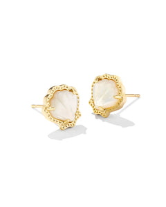 Kendra Scott Brynne Gold Shell Stud Earrings MOP