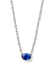 Load image into Gallery viewer, Kendra Scott Silver Cailin Pendant Necklace in Blue Crystal