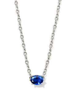 Kendra Scott Silver Cailin Pendant Necklace in Blue Crystal