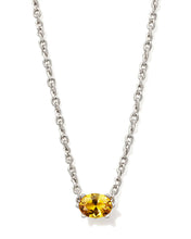 Load image into Gallery viewer, Kendra Scott Silver Cailin Pendant Necklace in Golden Yellow Crystal