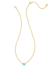 Load image into Gallery viewer, Kendra Scott Gold Cailin Pendant Necklace in Aqua Crystal