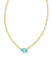 Load image into Gallery viewer, Kendra Scott Gold Cailin Pendant Necklace in Aqua Crystal