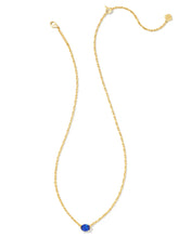 Load image into Gallery viewer, Kendra Scott Gold Cailin Pendant Necklace in Blue Crystal