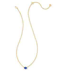 Kendra Scott Gold Cailin Pendant Necklace in Blue Crystal