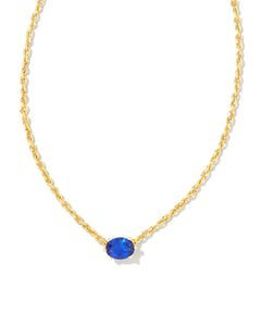 Kendra Scott Gold Cailin Pendant Necklace in Blue Crystal