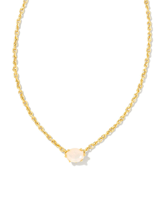 Kendra Scott Gold Cailin Pendant Necklace in Champagne Opal