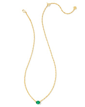 Load image into Gallery viewer, Kendra Scott Gold Cailin Pendant Necklace in Green Crystal