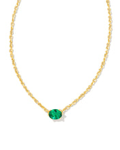 Load image into Gallery viewer, Kendra Scott Gold Cailin Pendant Necklace in Green Crystal