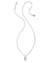 Load image into Gallery viewer, Kendra Scott Silver Crystal Letter Pendant Necklace