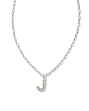 Load image into Gallery viewer, Kendra Scott Silver Crystal Letter Pendant Necklace