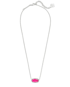 Kendra Scott Elisa Silver Necklace in Red Illusion