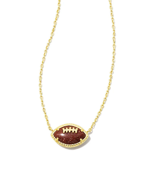 Kendra Scott Football Gold Short Pendant Necklace