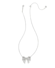 Load image into Gallery viewer, Kendra Scott Silver Krista Bow Pendant Necklace in White Mix