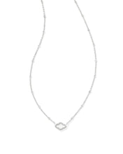 Load image into Gallery viewer, Kendra Scott Silver Mini Abbie Pendant Necklace in Ivory MOP