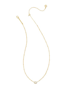 Kendra Scott Boxed Gold Mini Elisa Necklace in Ivory MOP