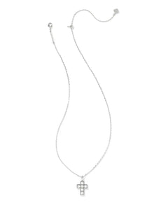 Kendra Scott Silver Pearl Cross Pendant Necklace