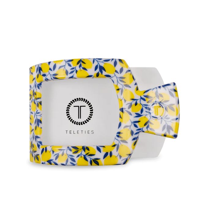 Teleties Small Flat Square Clip Limoncello