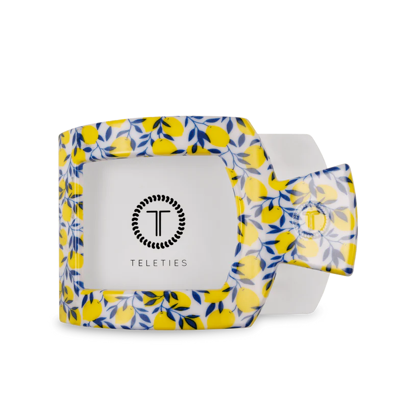 Teleties Small Flat Square Clip Limoncello