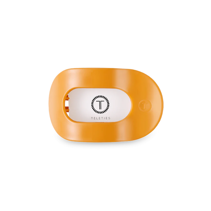 Teleties Small Flat Round Clip Mango for it!