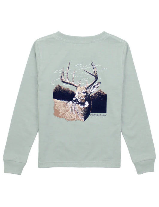Properly Tied Boys Buck LS Tee