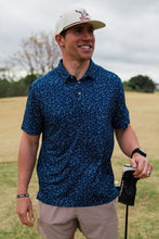 Load image into Gallery viewer, Burlebo Navy Speckled Performance Polo