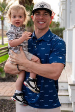 Load image into Gallery viewer, Burlebo Rad Dad Navy Performance Polo