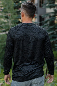 Burlebo Black Camo LS Performance Tee