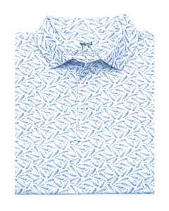 Coastal Cotton Bonefish Printed Polo
