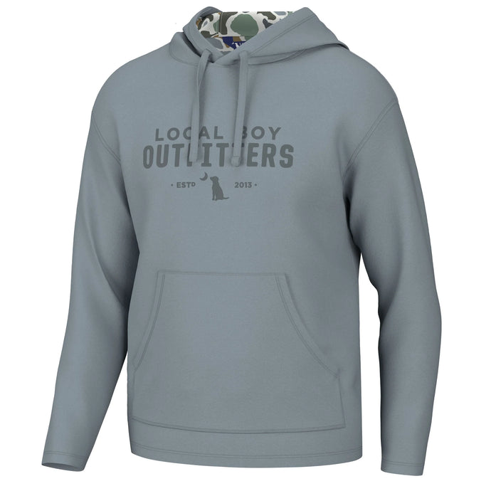 Local Boy Poly Fleece Hoodie in Light Slate