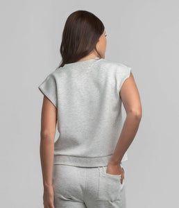 Southern Shirt Women's AstroKnit V Neck SS Top in Stone