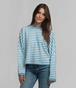 Southern Shirt Co. On The Line LS Top in Chalky Blue