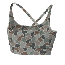 Load image into Gallery viewer, Local Girl Sports Bra in Forest Camo Flora