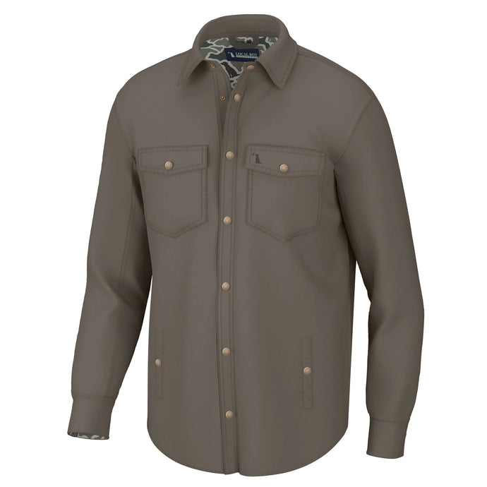 Local Boy Sportsman's Shacket in Mud Dog & Moon
