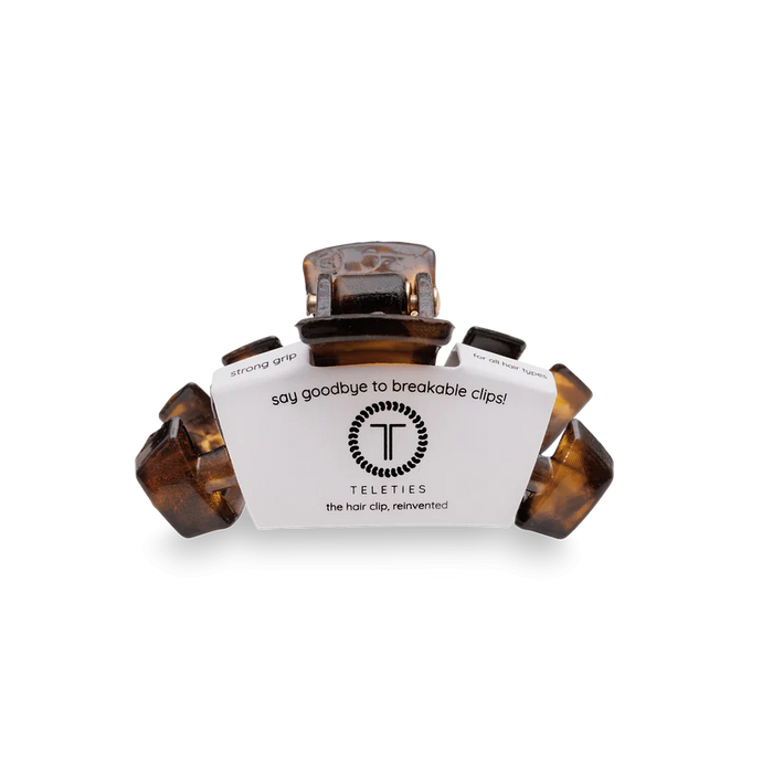 Teleties Classic Tiny Hair Clip in Tortoise