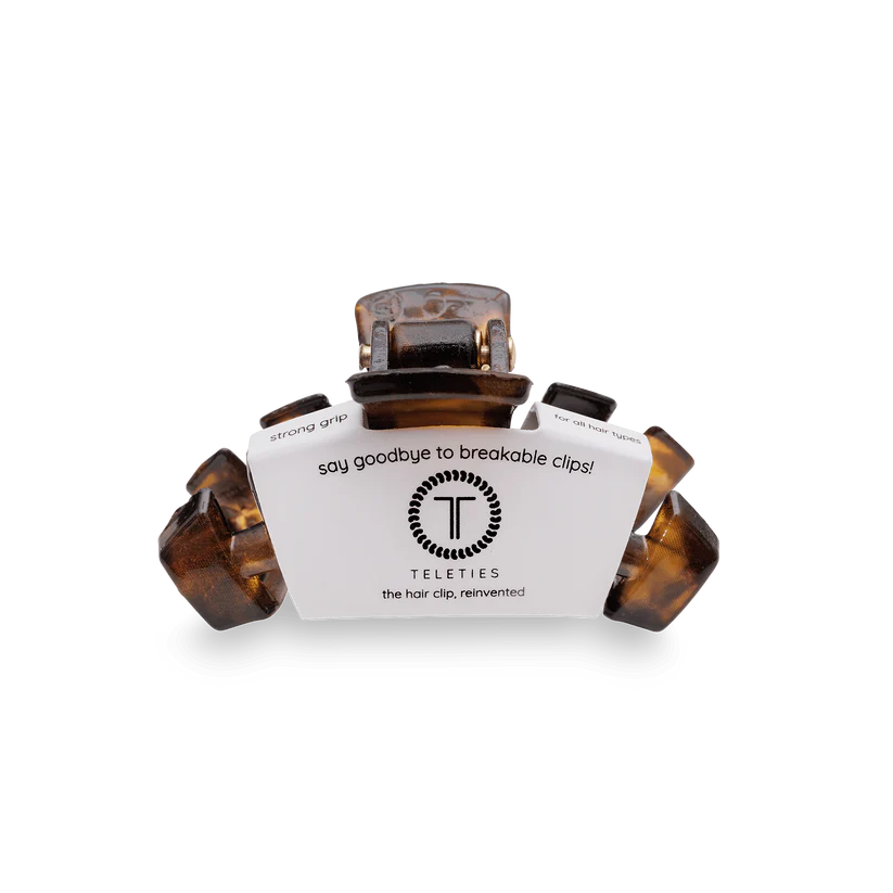Teleties Classic Tiny Hair Clip in Tortoise