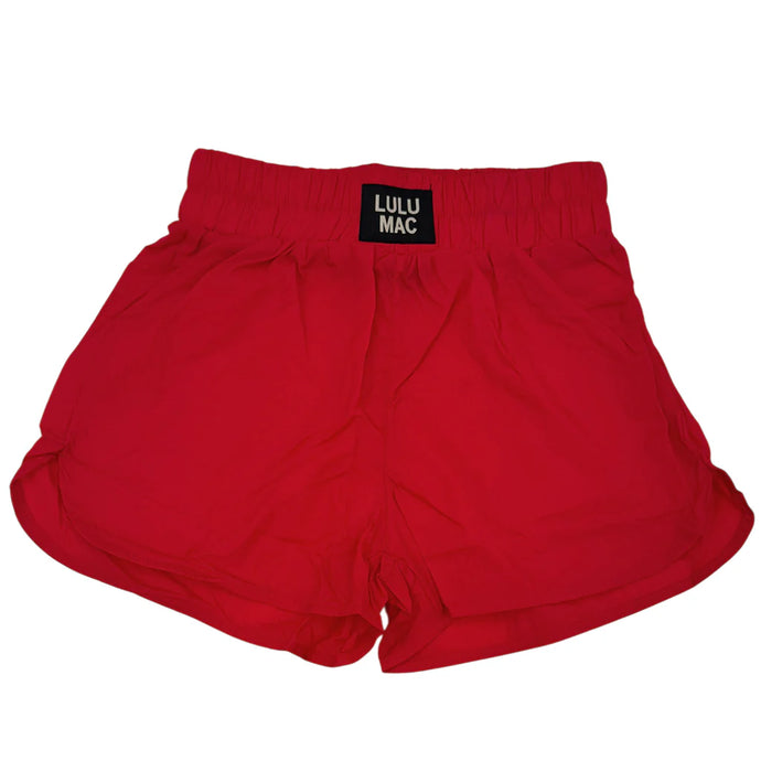 Lulu Mac Youth Solid Shorts in Red