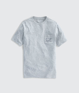 Vineyard Vines Whale Harbor Short Sleeve Tee in Grey Heather