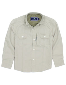 Properly Tied Youth LD Offshore Fishing Shirt Khaki