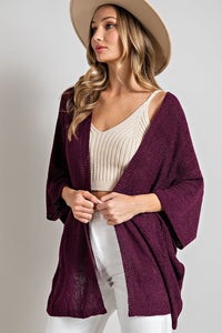 Fall Vibes Cardigan Plum