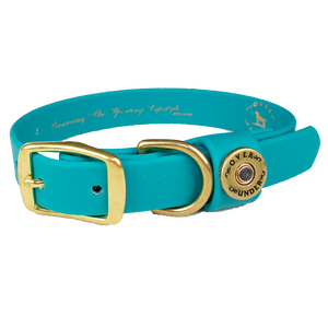 Over Under Water Dog Collar Teal