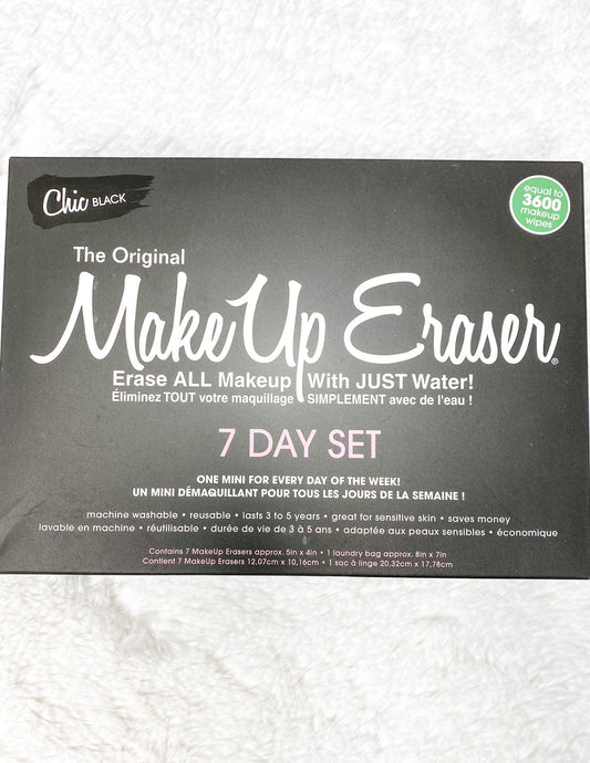 Make-Up Eraser 7 Day Set- Chic Black