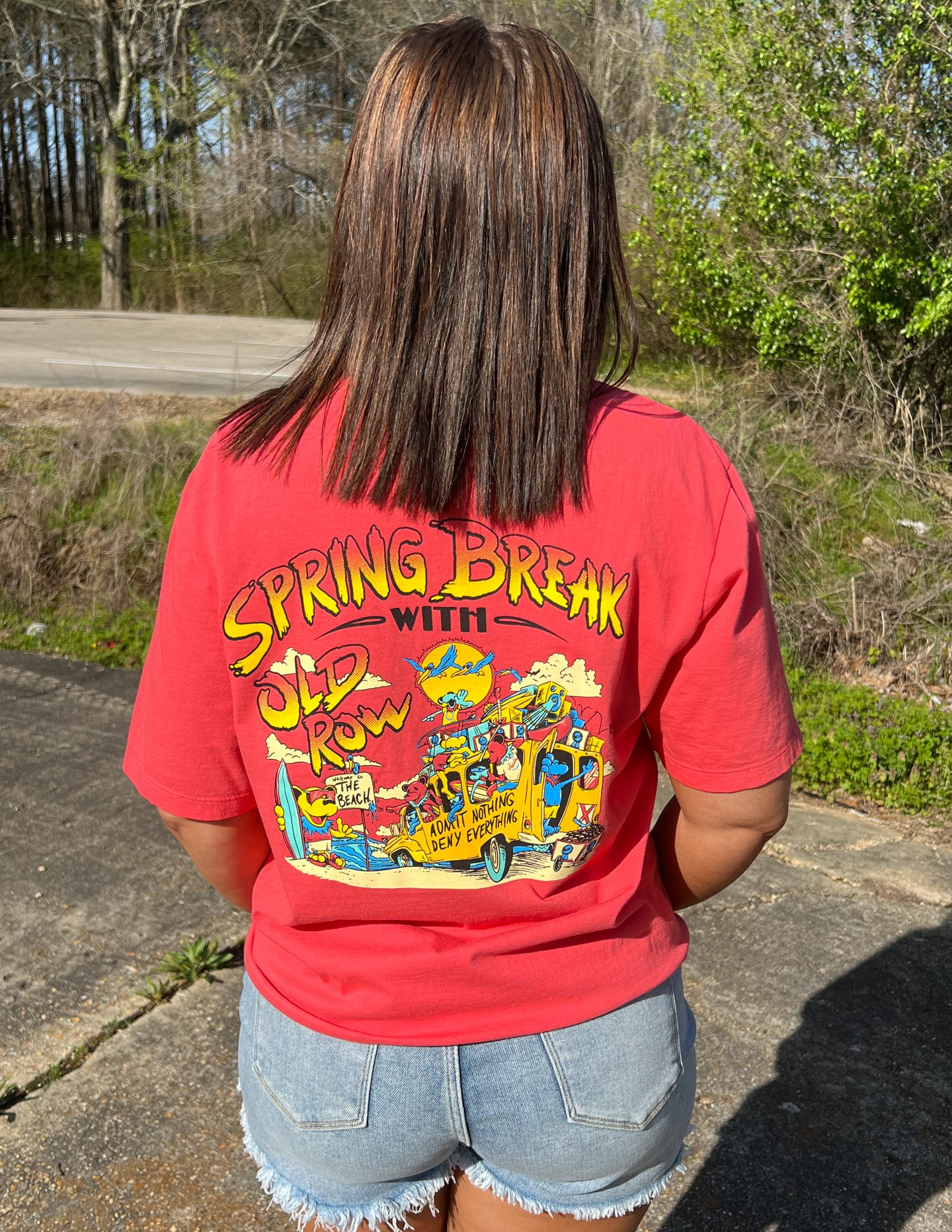 Old Row Spring Break Party Bus Pocket Tee