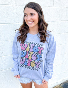 Retro Wifey Graphic Sweatshirt